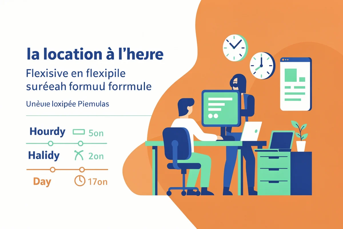 La location à l’heure : flexibilité maximale pour les besoins ponctuels — Illustration — formules de location — The Lab