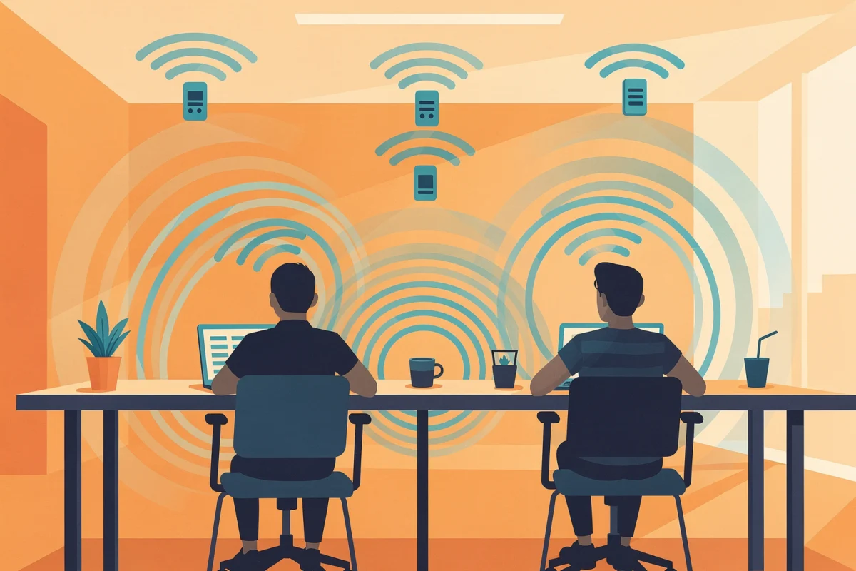 Dimensionnement haute densité : éviter la saturation in Dimensionnement haute densité : éviter la saturation invisible — Illustration — Wi-Fi haute performance — The Lab