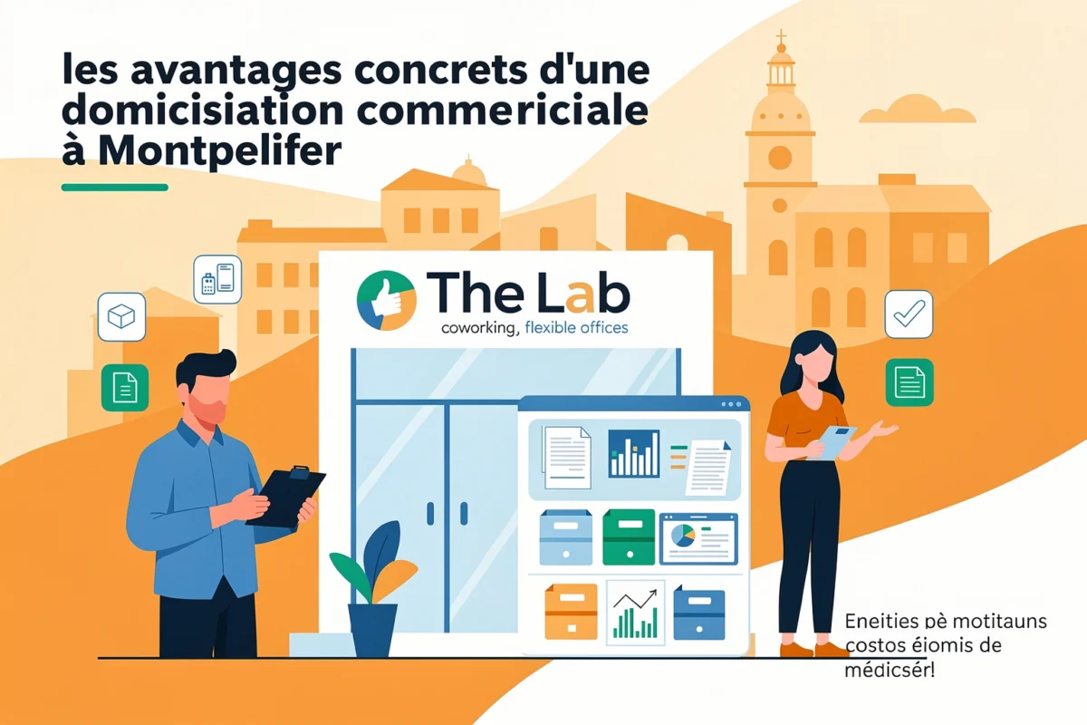 Les avantages concrets d’une domiciliation commerciale à Montpellier, Illustration, domiciliation commerciale, The La