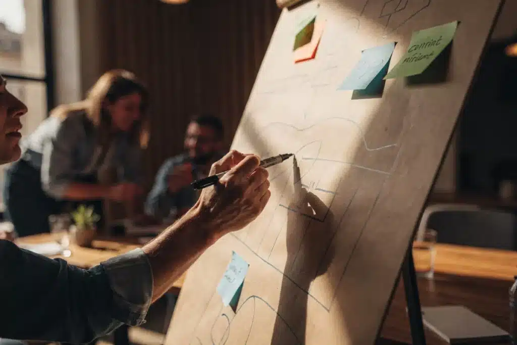 Paperboard en réunion créative : avantages et méthodes efficaces